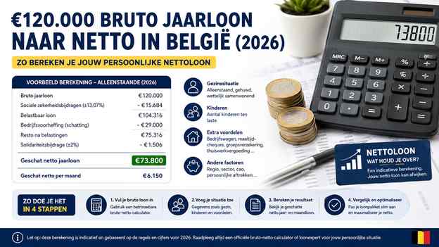 Zo bereken je jouw persoonlijke nettoloon