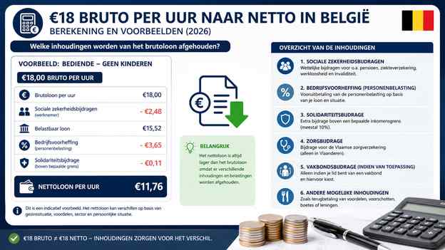 Welke inhoudingen worden van het brutoloon afgehouden?
