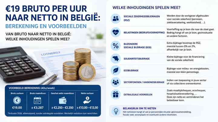 Van bruto naar netto in België: welke inhoudingen spelen mee?