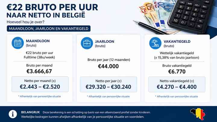 Maandloon, jaarloon en vakantiegeld