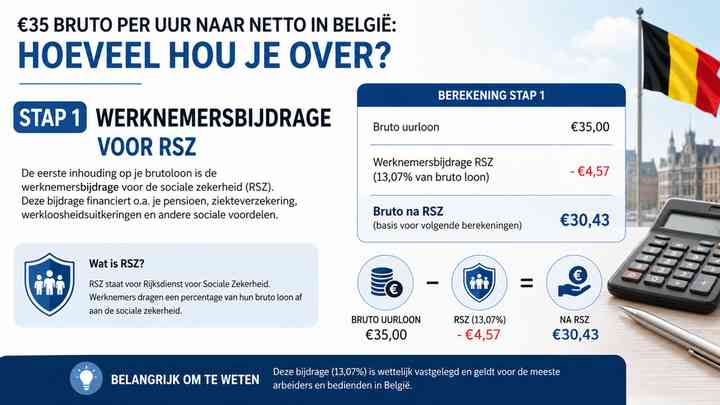 Stap 1: werknemersbijdrage voor RSZ