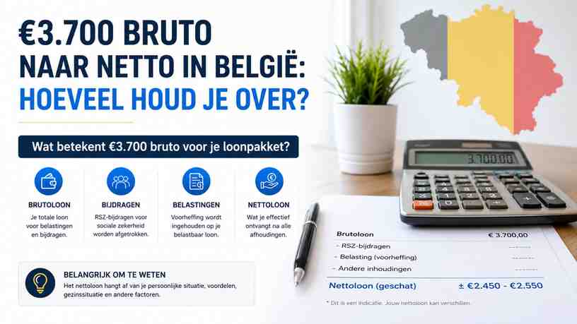 Wat betekent €3.700 bruto voor je loonpakket?