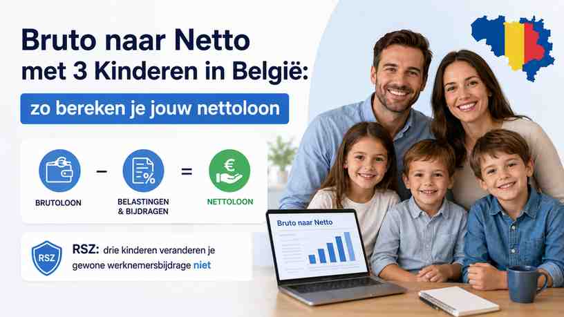 RSZ: drie kinderen veranderen je gewone werknemersbijdrage niet