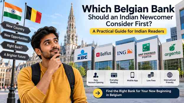 Which Belgian bank should an Indian newcomer consider first?