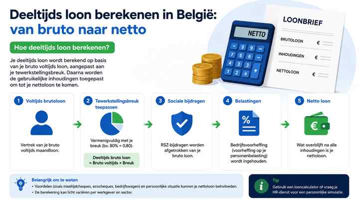 Hoe deeltijds loon berekenen?