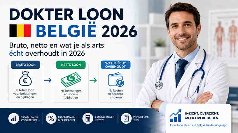 Dokter loon België: bruto, netto en wat je als arts écht overhoudt in 2026