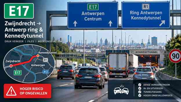 1. Zwijndrecht to the Antwerp ring and Kennedytunnel approaches