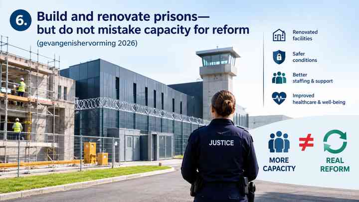 6. Build and renovate prisons—but do not mistake capacity for reform