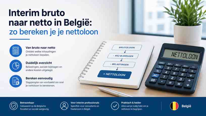 Interim bruto naar netto in België: zo bereken je je nettoloon