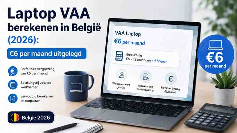 Laptop VAA berekenen in België (2026): €6 per maand uitgelegd