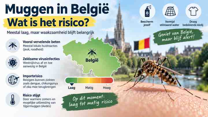 What is the mosquito risk in Belgium?