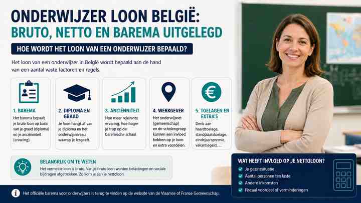 Hoe wordt het loon van een onderwijzer bepaald?