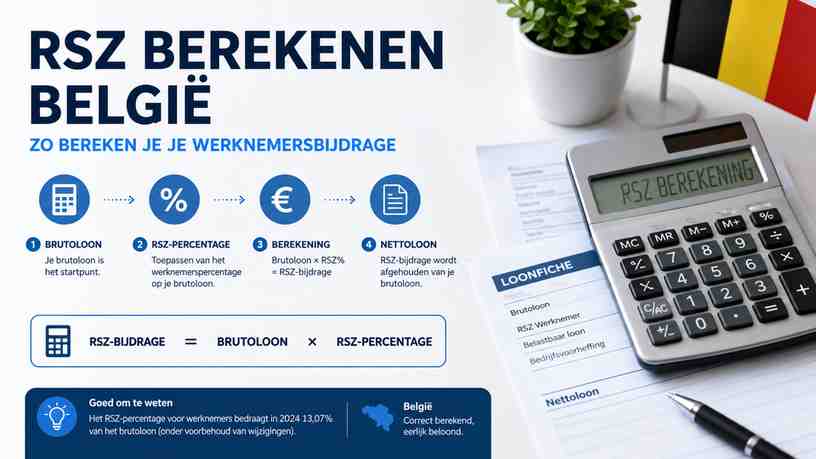 RSZ berekenen België: zo bereken je je werknemersbijdrage