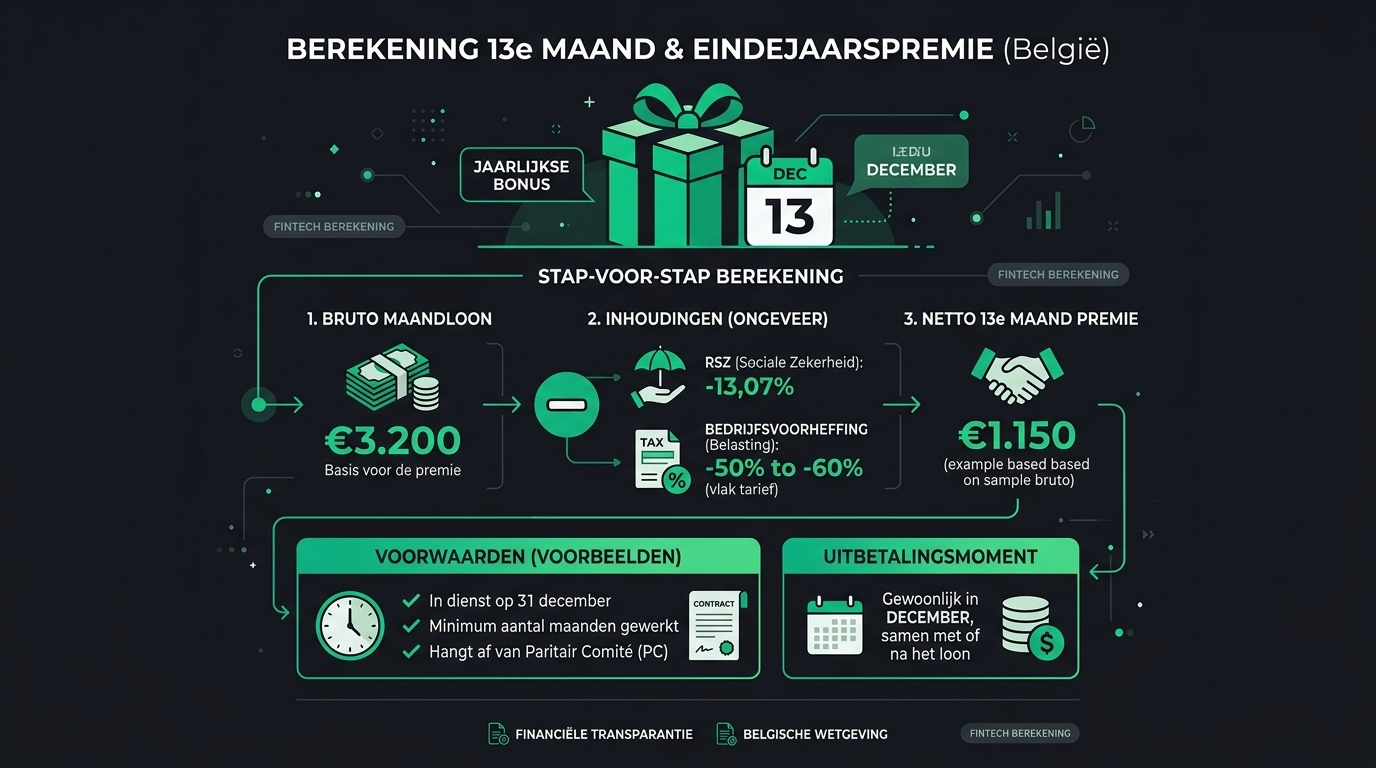 Eindejaarspremie Berekenen België | De 13e Maand