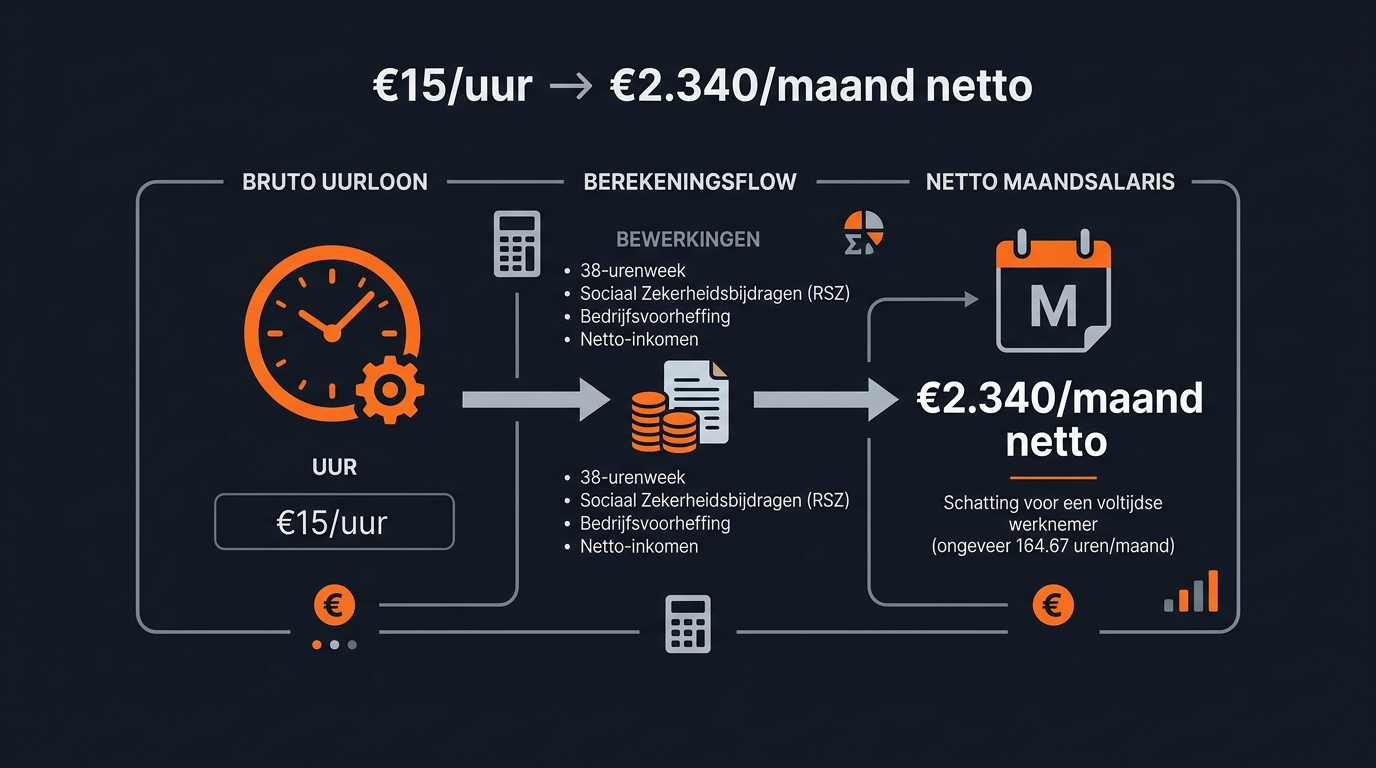 Bruto Uurloon naar Netto Berekenen | Uurloon Calculator